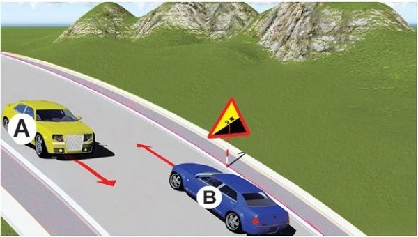 Xe xuống dốc có phải nhường đường cho xe đang lên dốc không?